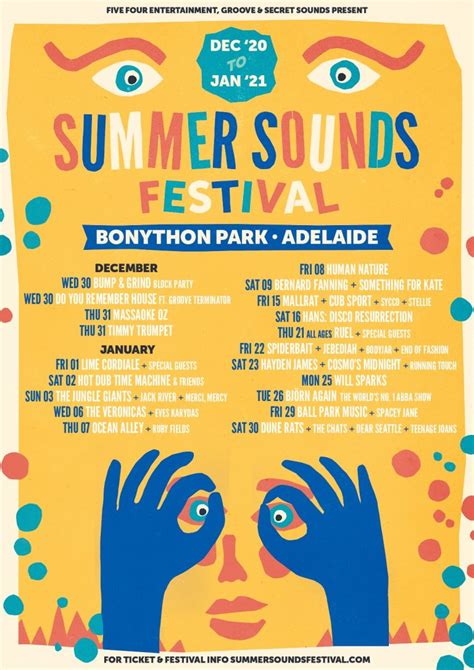 Summer Sounds Festival lineup additions + family pods! | Eventalaide