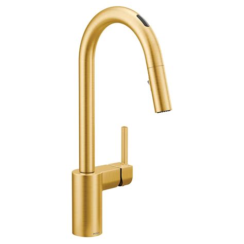 MOEN U By Moen Align Pull-Down Smart Kitchen Faucet In Brushed Gold | The Home Depot Canada