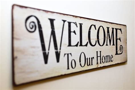 Welcome to Our Home Print Brown Wooden Wall Decor · Free Stock Photo