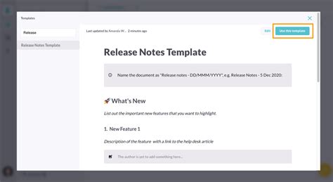 Product Release Notes Template for Software Development | Kipwise