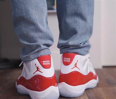 Jordan 11 Cherry on feet today (from Yoyokicks) : r/sneakerreps