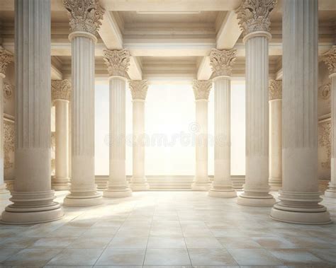 The Columns Wallpaper is for the Interior Wall. Stock Illustration - Illustration of beautiful ...