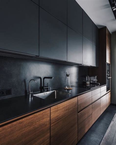 38 Black Kitchen Backsplashes For A Contrast - Shelterness