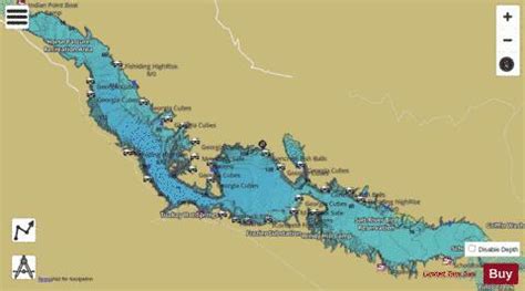 Theodore Roosevelt Lake Fishing Map | Nautical Charts App