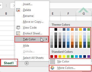 Color an Excel worksheet tab | Excel, VBA