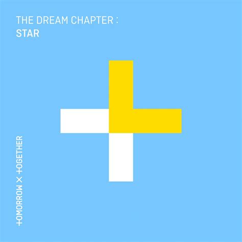 the dream chamber star album cover with yellow and white crosses on blue paper, against a light ...