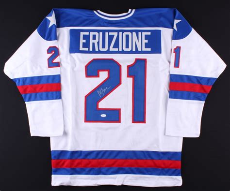 Mike Eruzione Signed Team USA Jersey (JSA COA) | Pristine Auction