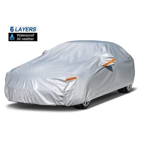 Kayme Car Cover for Automobiles Waterproof All Weather, Size A10 for Large Sedan 209-218 inch ...