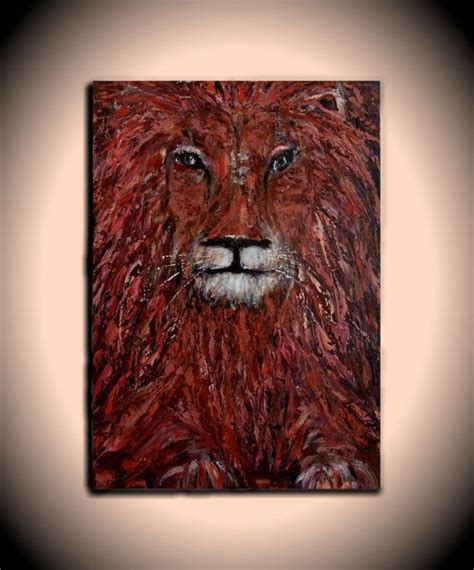 Lion painting Abstract art Leo zodiac artwork Wall hanging | Etsy ...