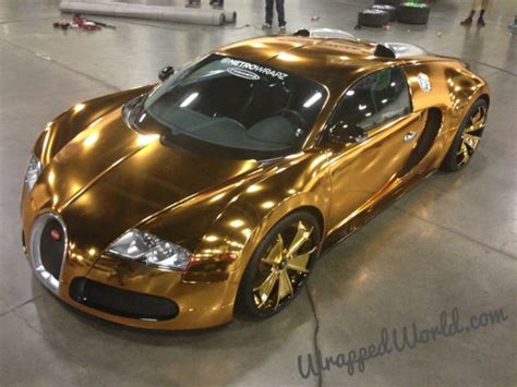 Golden Gatti | Flo Rida's Gold Chrome Wrapped Bugatti Veyron - DriveSpark