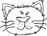 Face Cat Free Image Coloring Page  Wecoloringpagecom sketch template