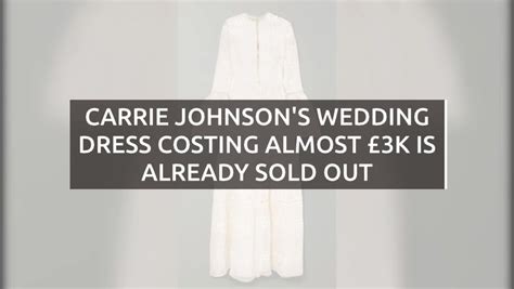 Carrie Symonds' wedding dress revealed to have cost almost £3k - and is already sold out ...