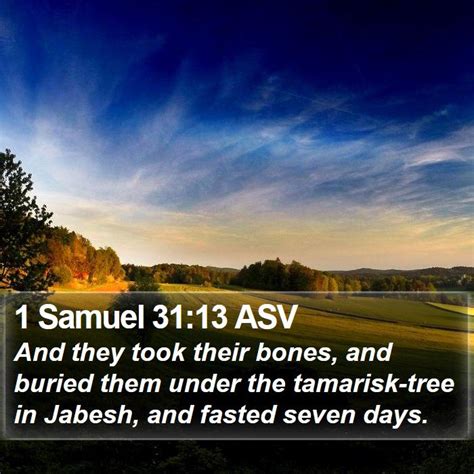 1 Samuel 31 Scripture Images - 1 Samuel Chapter 31 ASV Bible Verse Pictures