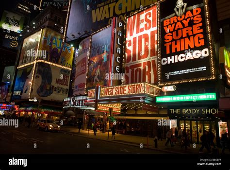 Billboards in Times Square advertising Broadway shows on Tuesday February 10 2009 Richard B ...