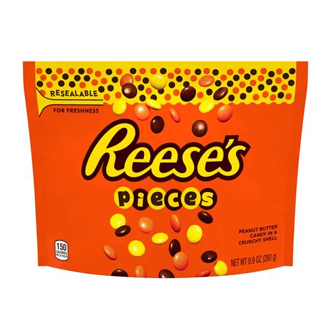 Reese's Pieces, Peanut Butter Crunchy Candy, 9.9 Oz - Walmart.com - Walmart.com