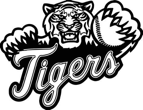 cool Tigers Coloring Page | Shark coloring pages, Baseball coloring ...