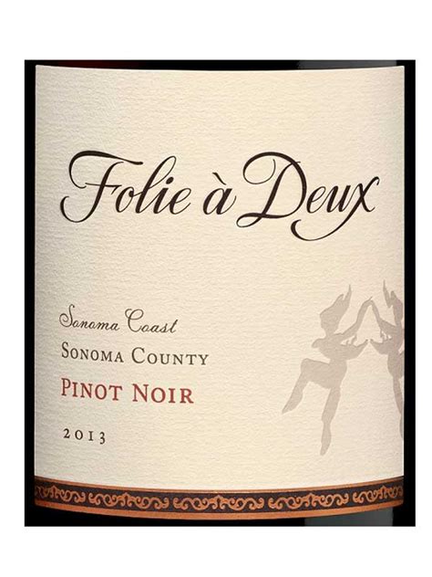 Folie A Deux - Folie a Deux Pinot Noir Sonoma County 2013 750ML | WeSpeakWine.com