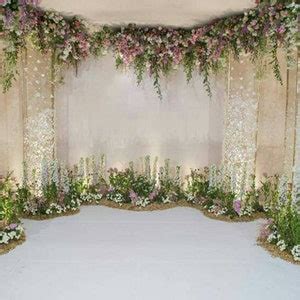 Wedding Stage Flowers Wall Photography Backdrop Photo Background Banner ...