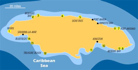 Where are the best beaches in Jamaica Located? Find out with our map of Jamaican beaches.