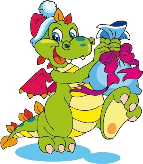 Cute Dragons Cartoon Clip Art Images - Christmas Dragon Cartoon - Png Download - Full Size ...