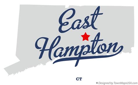 Map of East Hampton, CT, Connecticut