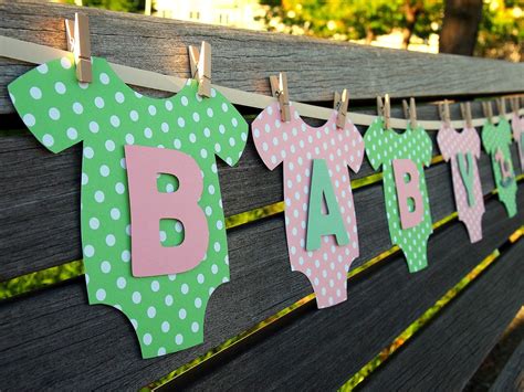 Baby Shower Banner | Decorações para festas de nascimento, Chá de bebê verde, Chá de bebê faça ...