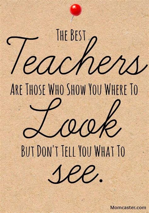 the best teachers are those who show you where to look but don't tell you what to see - Go ...