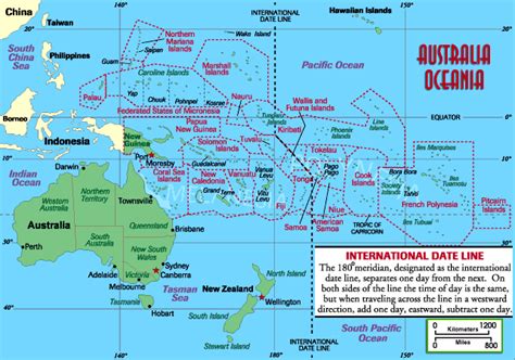 Oceania Map Australia