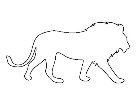 Lion pattern. Use the printable outline for crafts, creating stencils, scrapbooking, and more ...