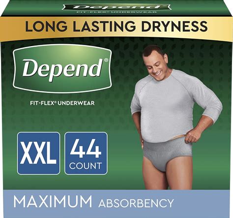 Buy Depend Fit-Flex Adult Incontinence Underwear for Men, Disposable, Maximum Absorbency, XX ...