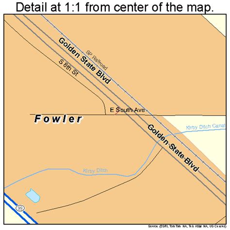 Fowler California Street Map 0625436