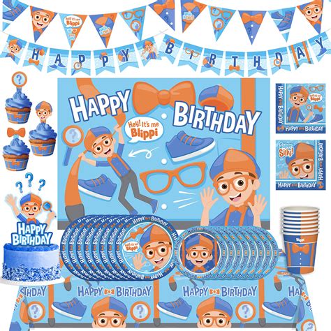 Buy Treasures Gifted Blippi Birthday Party Supplies - Serves 24 Guests - Ultimate Set of Blippi ...