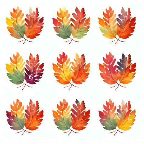 Watercolor Fall Leaves Clipart 29999425 Stock Photo at Vecteezy