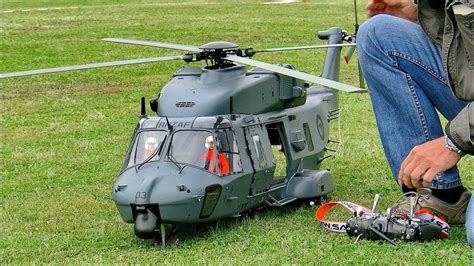 GIANT RC NH-90 AMAZINGLY SCALE MODEL ELECTRIC HELICOPTER FLIGHT ...