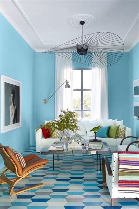 Baby Blue Light Blue Walls Living Room - Homedecorations