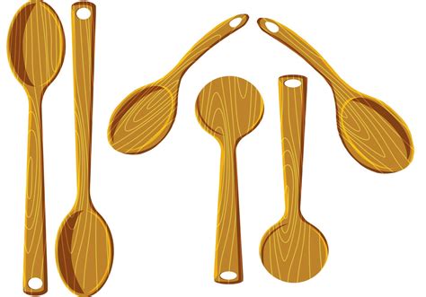 Wood Spoon Vectors 86684 Vector Art at Vecteezy