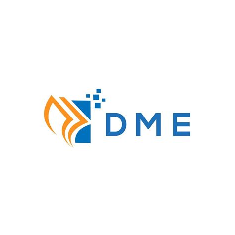 DME credit repair accounting logo design on white background. DME creative initials Growth graph ...