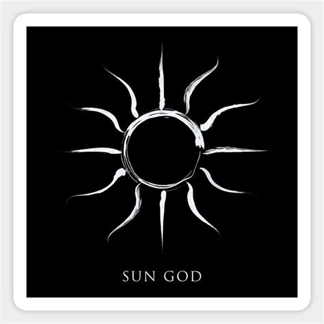 the sun god symbol on a black background