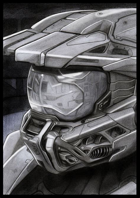 Master Chief Pencil Drawing by Adovion on Newgrounds