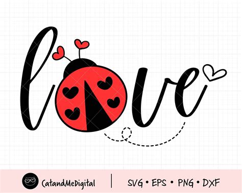 Ladybug Love Svg Love Bug Clipart Love Bug Svg Ladybug Png | Etsy in 2022 | Kids silhouette ...