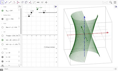 Solid of Revolution Geogebra 5.0 3D - Hyperboloid – GeoGebra