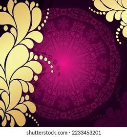 Vintage Gold Dark Purple Frame Mandala Stock Vector (Royalty Free) 2233453201 | Shutterstock