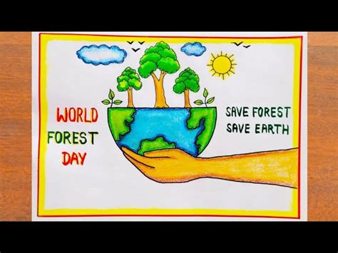 Save Forest Drawing For Kids