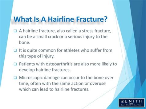 Hairline Fracture - Causes, Symptoms and Treatment.