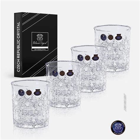 Crystal Whiskey Glasses 4pcs 320ml – BigaMart