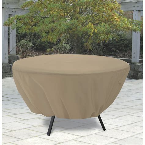 Classic Accessories Terrazzo Round Patio Table Cover — All Weather Protection Outdoor Furniture ...