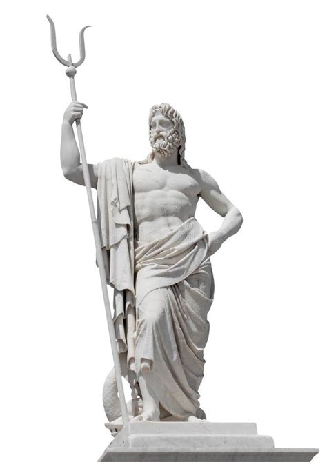 Marble Statue Of The Sea God Neptune Stock Image - Image of sculpture ...