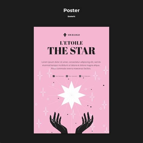 Free PSD | The shining star esoteric concept poster