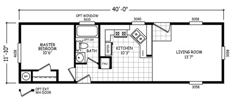 One Bedroom Mobile Home Floor Plans | online information