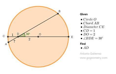 Geometry Problem 1531: Discover How to Calculate the Length of a Chord in a Circle with Diameter ...